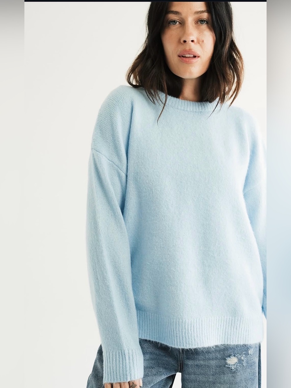 Carly Jean Los Angeles Light Blue Crewneck Sweater